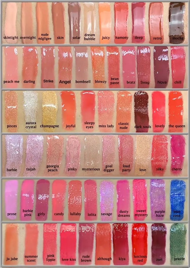 50ml Cosmetic vendor vegan Private Label wholesale lipgloss bags gloss matte liquid waterproof Clear High pigment Lip gloss base