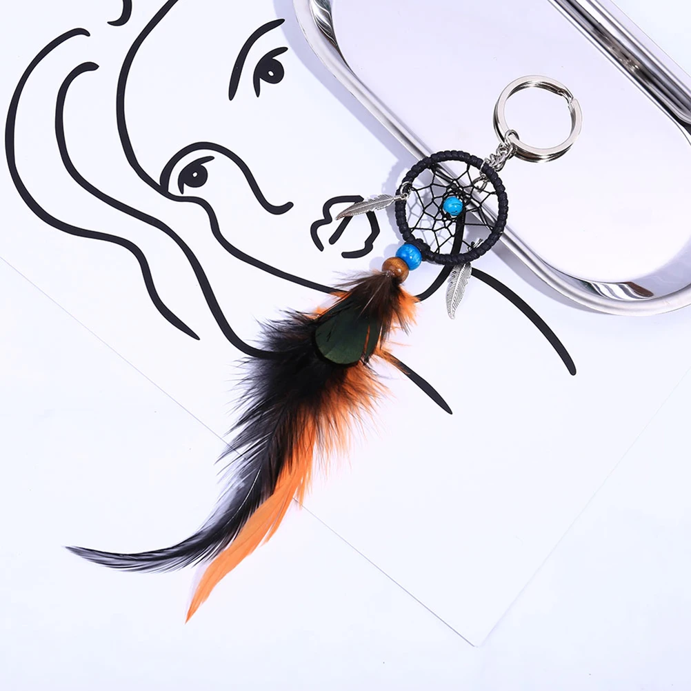 

Handmade Beaded Dream Catcher Circular Net Car Rear View Mirror Pendant Charm Wall Decor Bedroom Wedding Party s Room