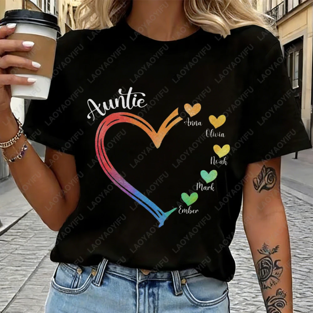 

Colorful Love Heart & Kindness Script Graphic Unisex Cotton T-Shirt Casual Summer Fashion Trendy Streetwear For Women Men