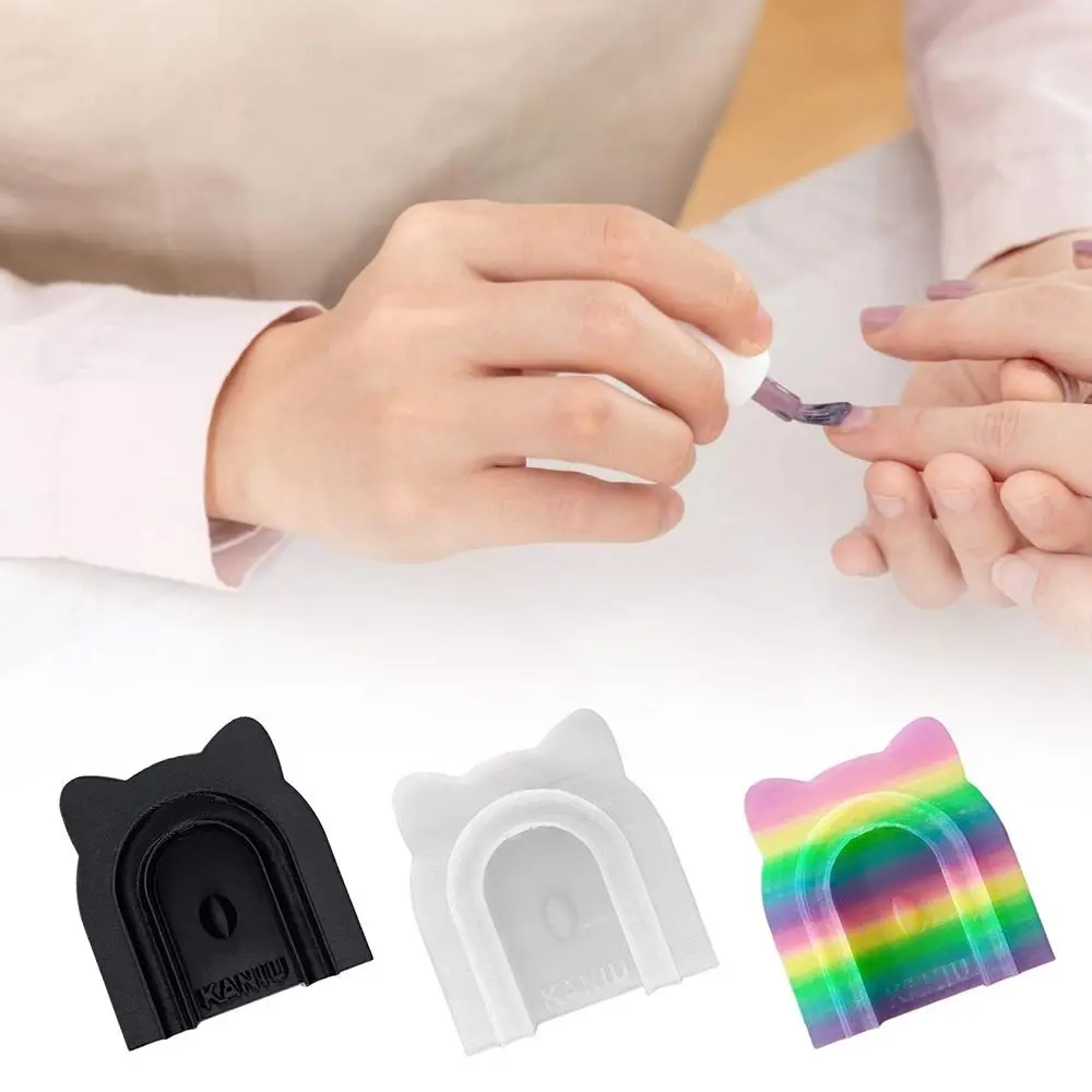 Anti-slip Nail Finger Separator Anti-dirt Portable Nail Art Finger Pad Reusable 5D Nail DIY Tool Nail Polish Application