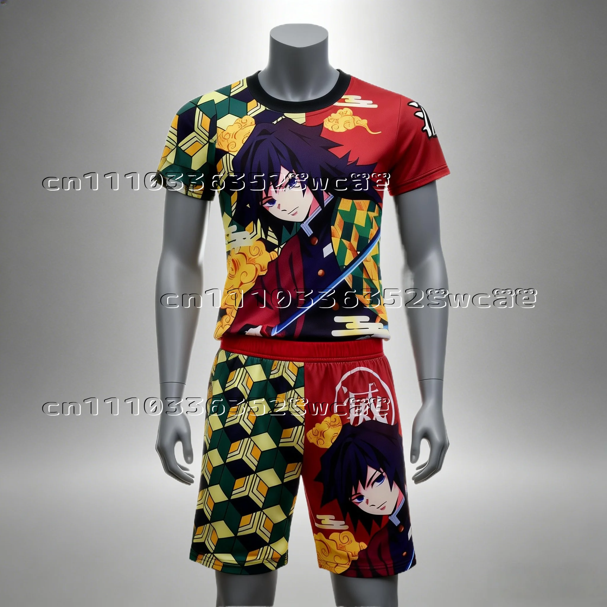 2026 COS Anime Spell Battle: Protagonist Team Theme Shirt Set, T-shirt Shorts, Adult and Children's Summer Family Matching