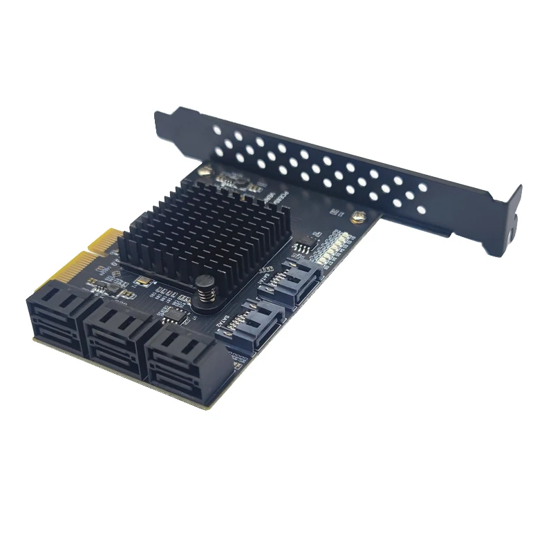 PCIE 8 Port SATA Expansion Card Extension Board PCI E PCI-E PCI Express X4 to SATA3 6G HDD SSD Adapter Controller Hub Multiplier