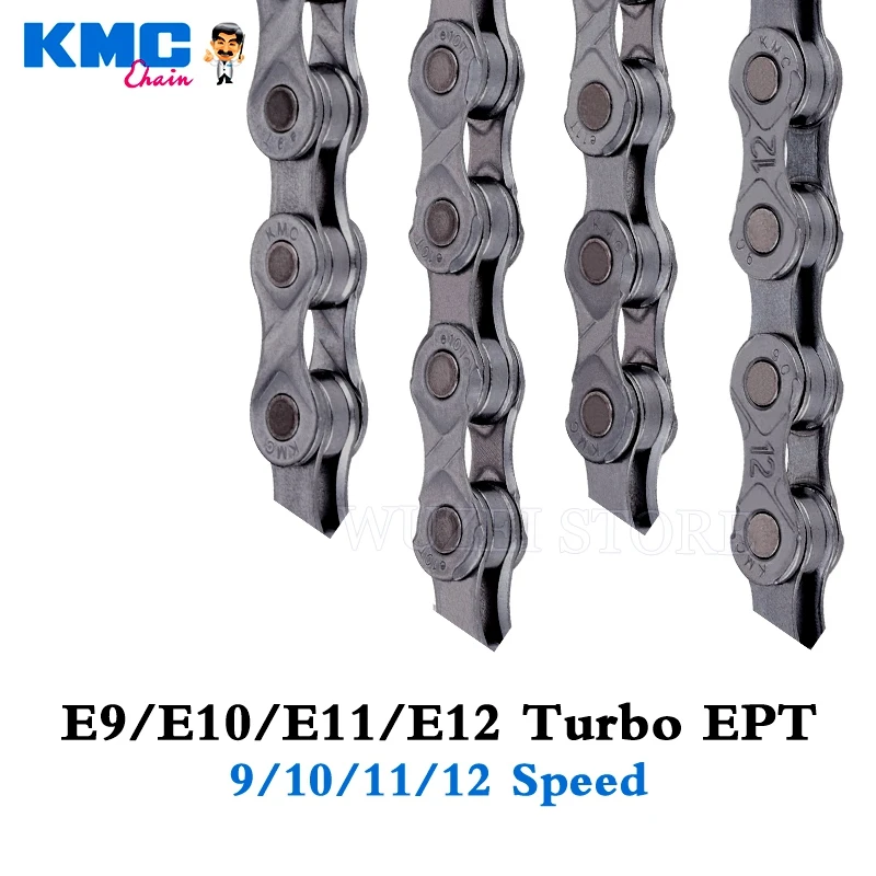 KMC E-Bike Chain e9 e10 e11 e12 Speed Chains 9/10/11/12S Chain Anti-rust Wear-resistant Electric Sport Bicycle Parts 130/136L