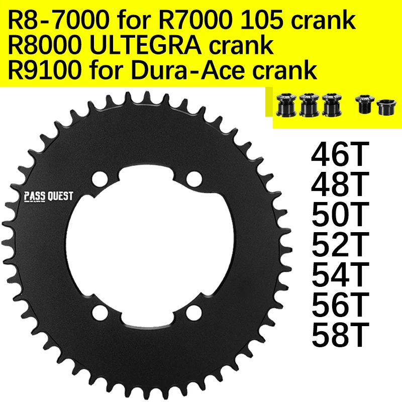 110bcd Chainring Narrow Wide Oval MTB Chainring for R7000 R8000 R9100 Closed Disk 46T 48T 50T 52T 54T 56T 58T Bicycle Chainwheel