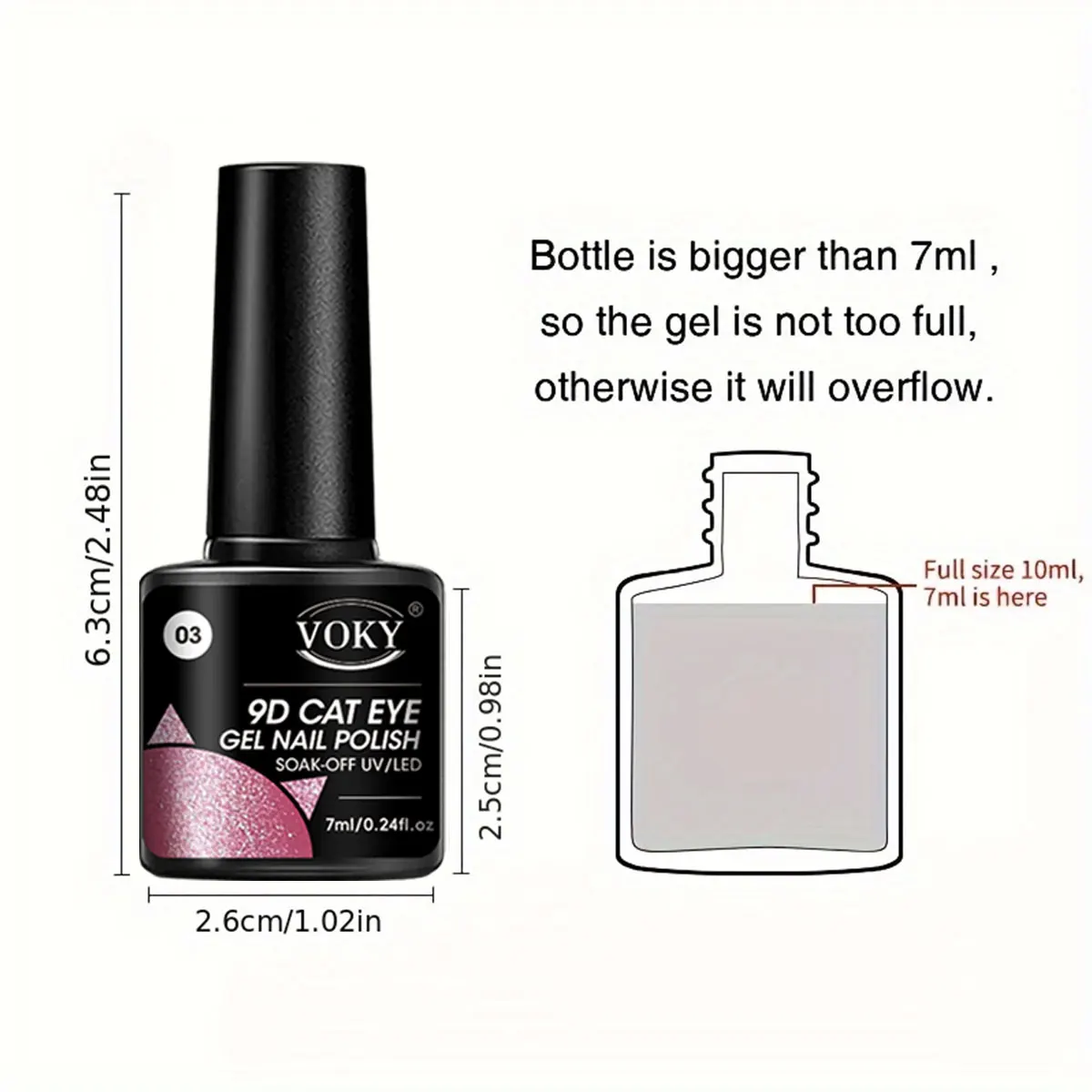 El esmalte de uñas magnético transparente holográfico brillante pulido en gel de ojo de gato de piedra de cristal de 6 piezas es un regalo para mujeres.