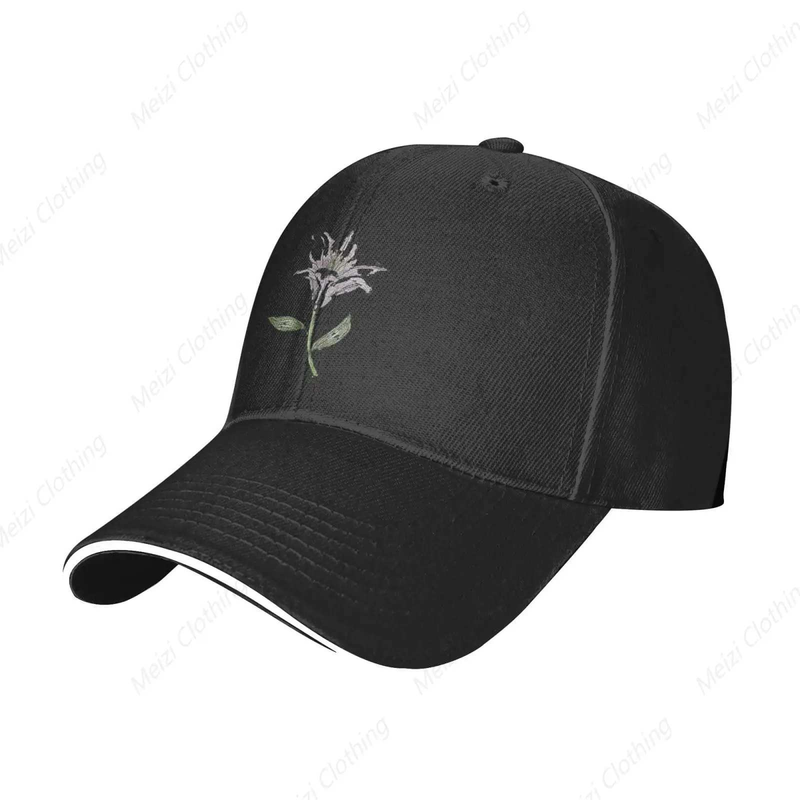 

Fun Plant Flower Printed Sandwich Hat Outdoor Sports Fashion Baseball Hat Gift Neutral Personality Adjustable Truck Dad Hat