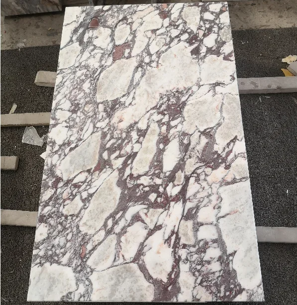 Customized Nodic Modern Rectangle Shape Living Room Home Decor Low Base Luxury Calacatta Violet Marble Plinth Coffee Table