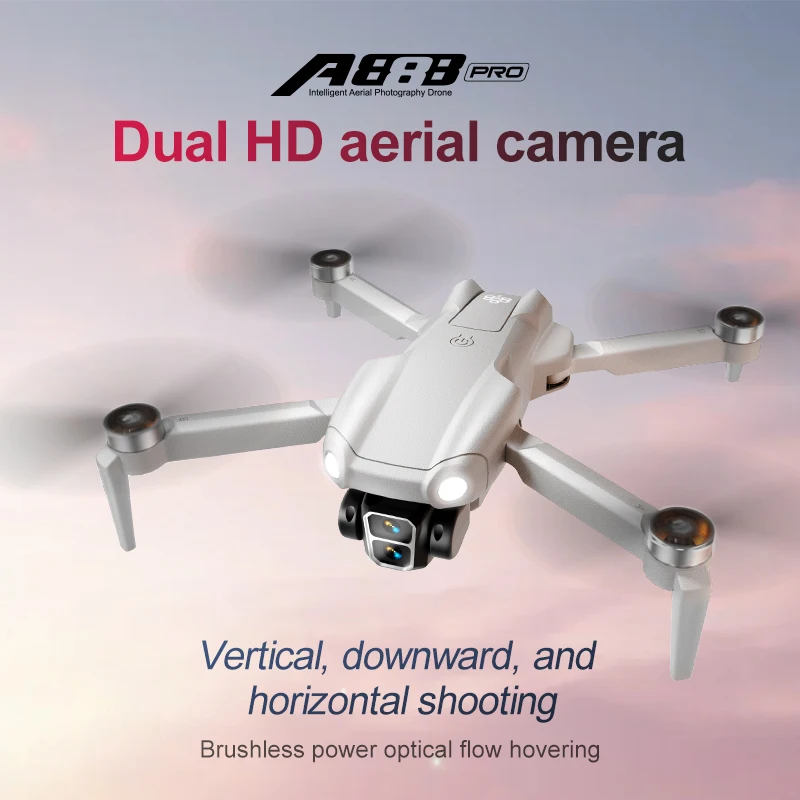 Xiaomi A888 GPS الطائرة بدون طيار 8K كاميرا مزدوجة HD التدفق البصري ذكي تجنب العوائق طوي فرش السيارات كوادكوبتر VR UAV