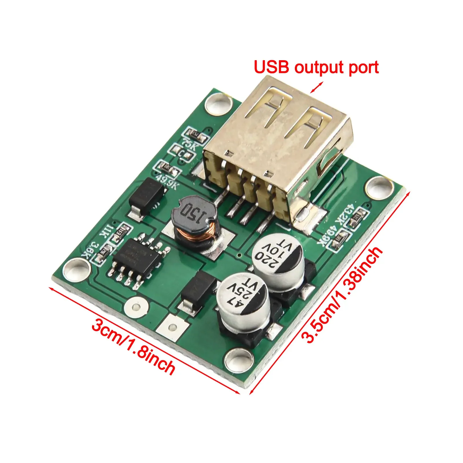 Module régulateur contrôleur de tension Module régulateur de batterie externe Charge USB contrôleur de tension régulé USB 2A