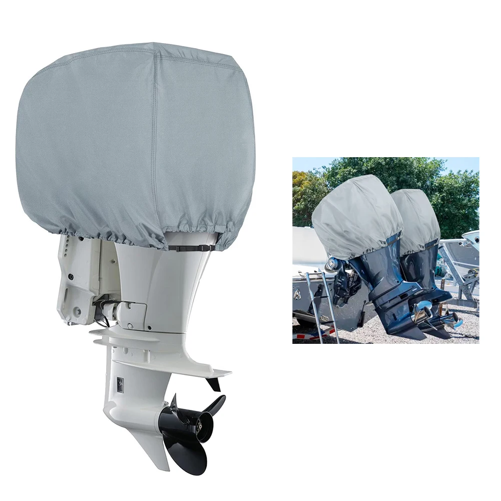 For Mooring For Off-season Storage for outboard Motor Cover Motor Shield Double-stitched Seams Seam-sealing Tape Elastic Hem