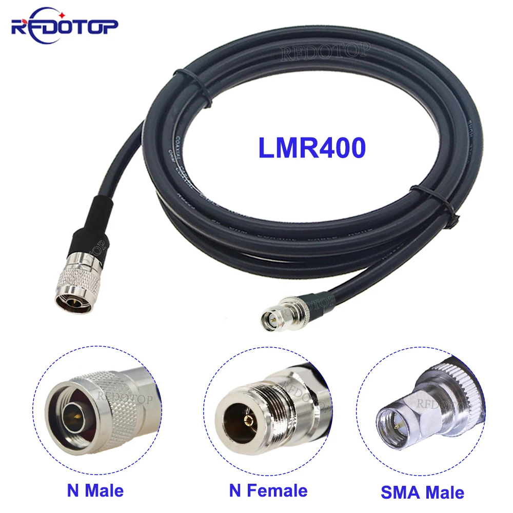 LMR400 Cable SMA to N Type Connector Radio WIFI Extension Pigtail Jumper for 4G LTE Cellular Amplifier Cell Signal Booster