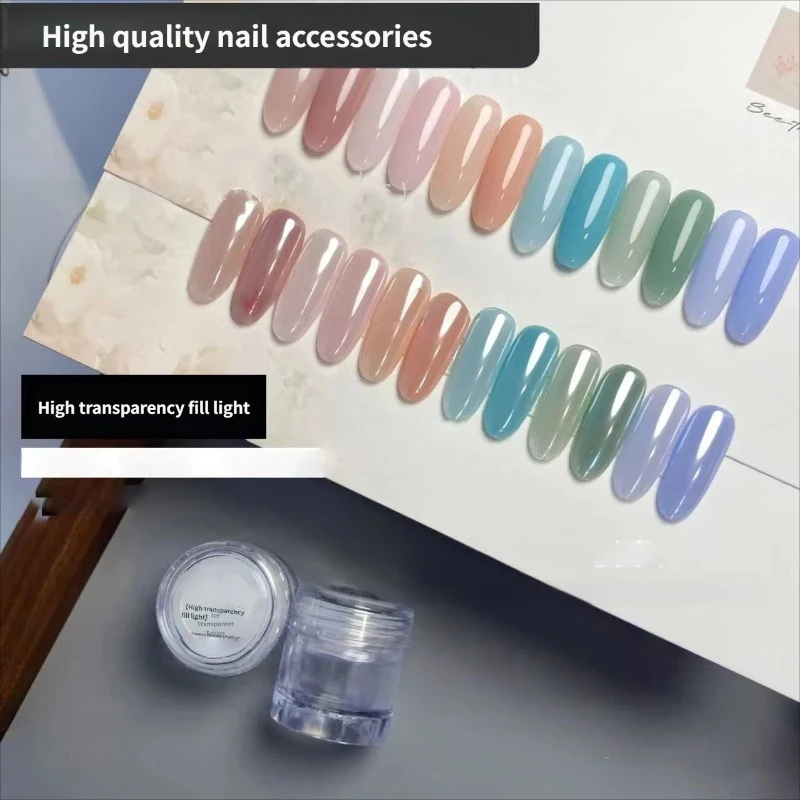 Hochtransparentes Fülllicht-Nagelpulver, Eiskristall-Spiegelchrom-Glitzerstaub, Aufhellender Aurora-Schimmer für DIY-Maniküre – Detail 2