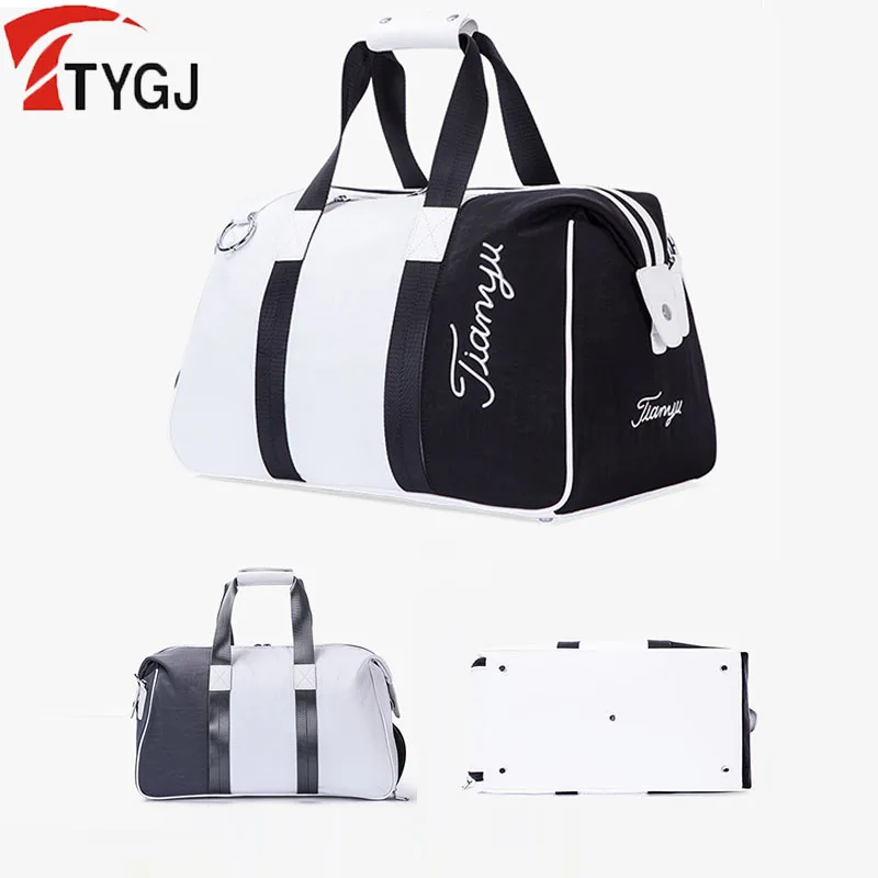 

TTYGJ Golf Clothing Bag Fashionable Lightweight Golf Bag Unisex Large Capacity Independent Shoe Package with Shoulder Belt