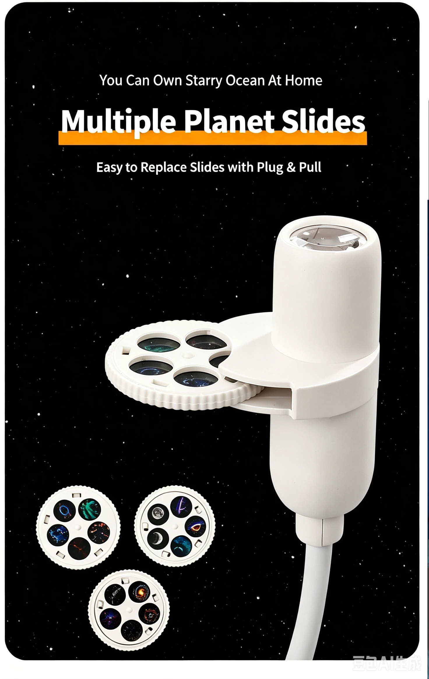 Mini USB Galaxy Star Projector Night Light 5/10/15 Patterns Clear Image With Film Starry Sky Ambient Light For Bedroom Car Decor