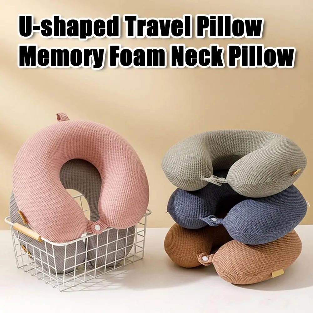 Car Seat Neck Support Comfortable Ergonomic U-shaped Travel Pillow for Neck Support Fatigue Relief Soft Breathable for Solid