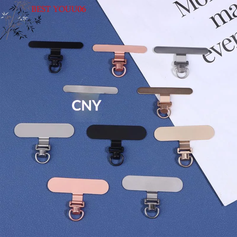 (YOUU06)1Pc Metal Phone Lanyard Gasket Patch Detachable Mobile Phone Rope Card Clip Universal Anti-Lost Phone Strap Holder