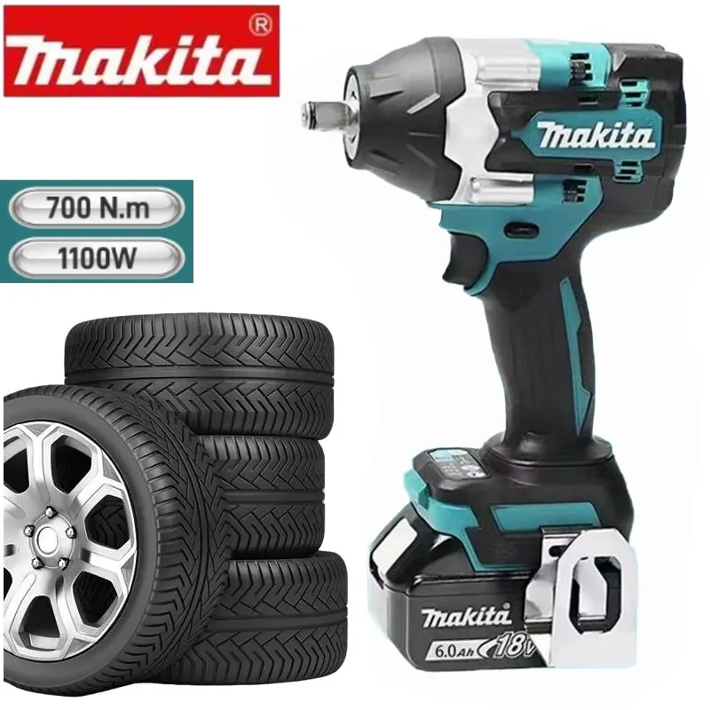 

DTW700 Genuine Makita Cordless Impact Wrench (18V Brushless Motor Version) 1000N·m Variable-Speed Electric Wrench with Auto Stop
