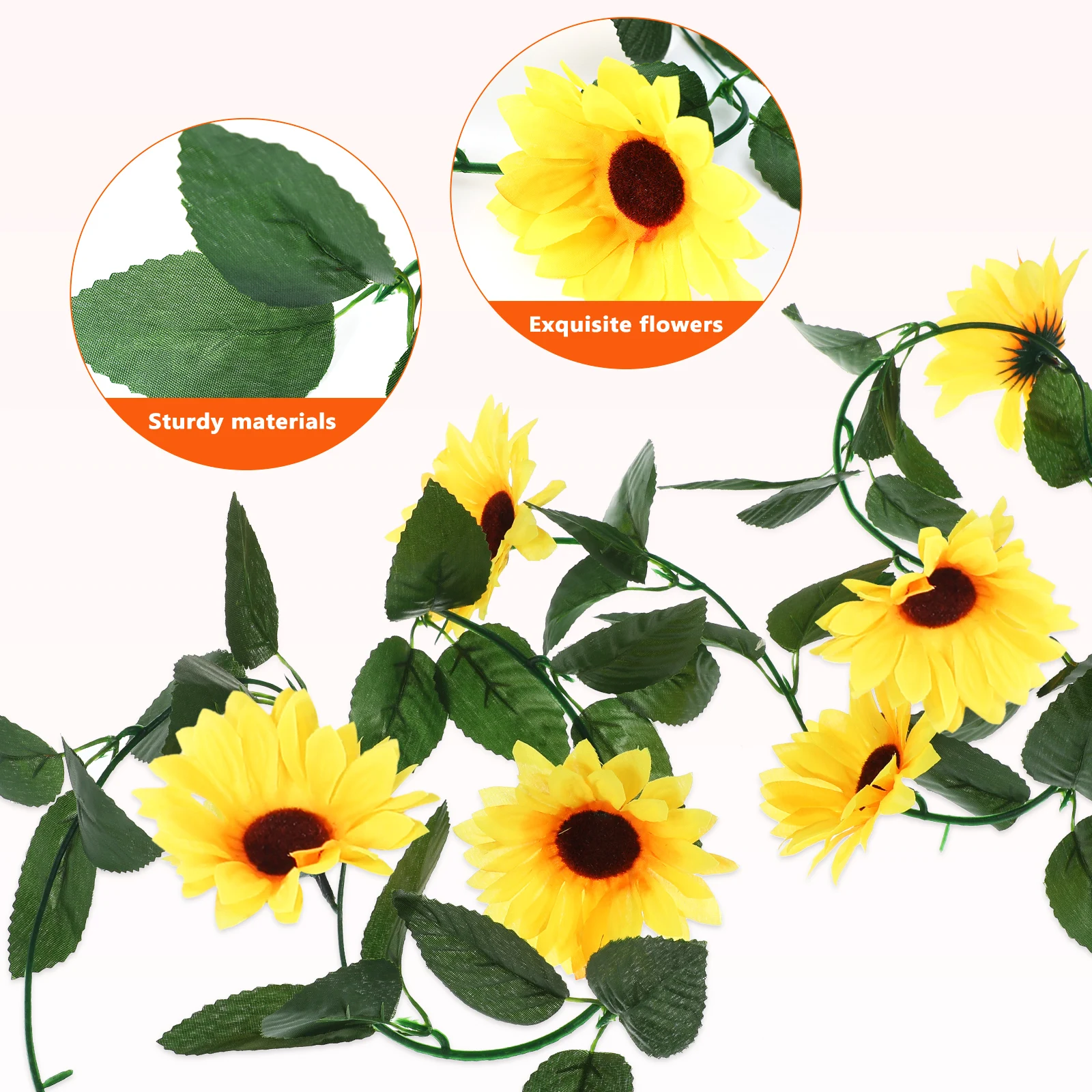 

5 Pcs Sunflower Garland Artificial Flowers DecorationDecorations Home Wedding Party Christmas Tree Festive Supplies