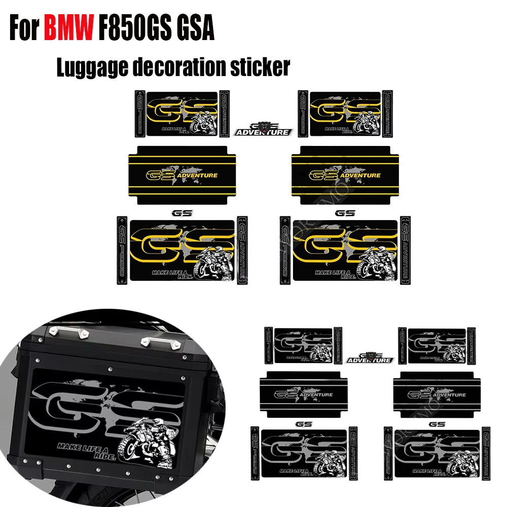 

Для BMW F850GS F850 GS GSA Верхний чемодан багажника алюминиевые наклейки на боковую коробку приключений наклейка на коробку