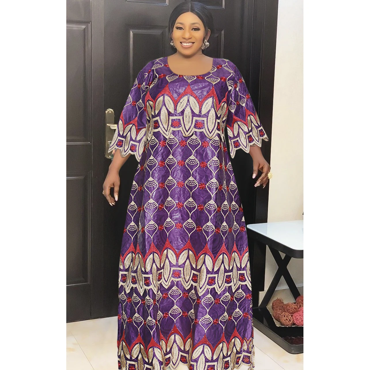 

H&D Women Traditional African Dresses Bazin Riche Dashiki Dresses For Women Long Party Dress Plus Size Clothes Nigerian Wears