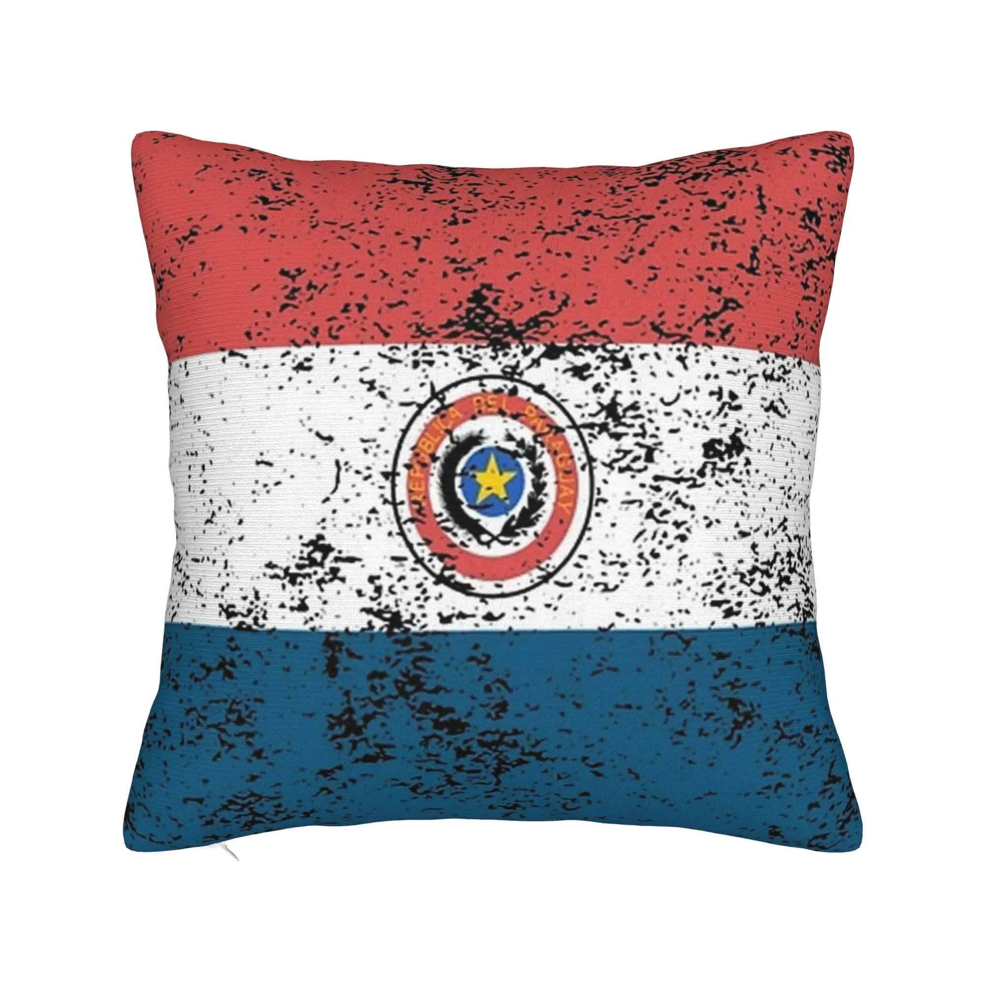 Decorative Pillowcase Paraguay Flag Merchandise Chair  Throw Pillow Case Cover Square Multi Size