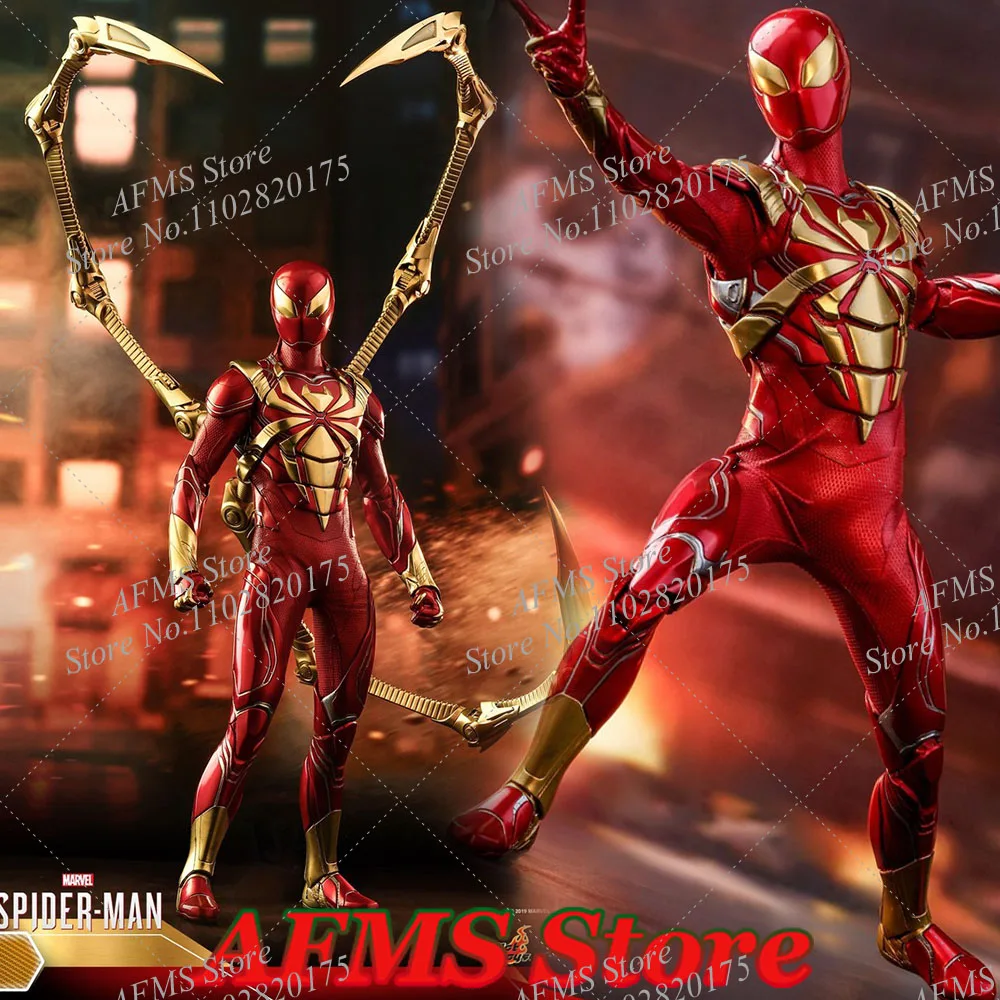 HOTTOYS HT VGM38 1/6 Men Soldier Marvel Spider-Man Game Version Steel Armored Battle Suit 12Inch Action Figure Model Toys