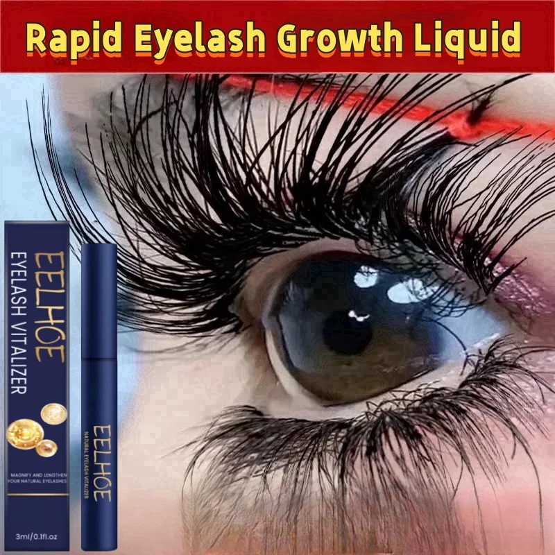 Treatment and lengthening of eyelashes, rapid eyelash growth serum, thickening of eyelashes, natural thickening and curling, pow