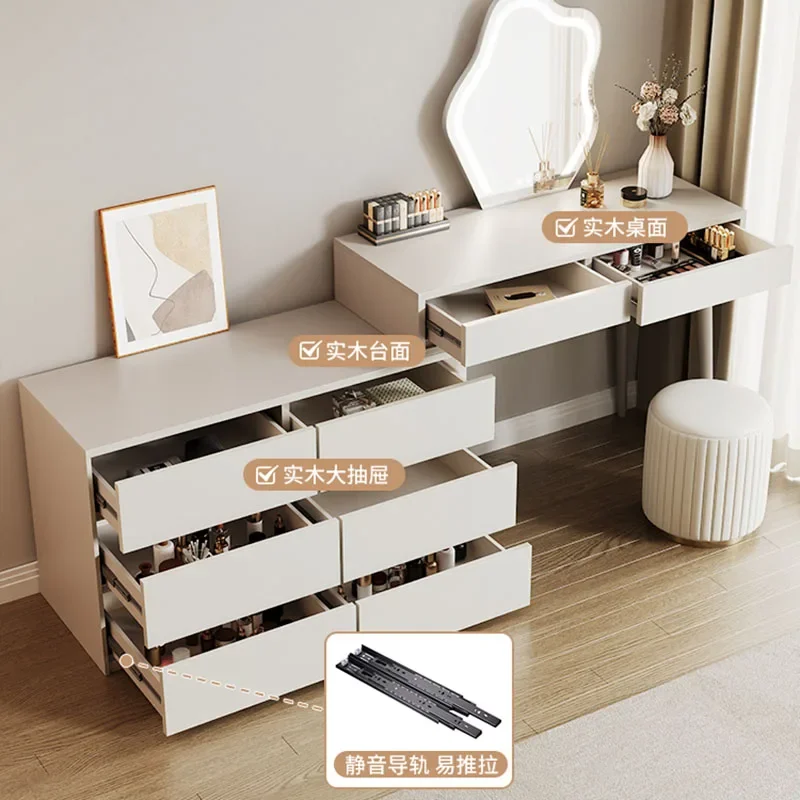 Chest Bedroom Dressing Table Dressers Women Wood Mirror Simple Dressing Makeup Table Bedside Comoda Pra Quarto Bedroom Furniture