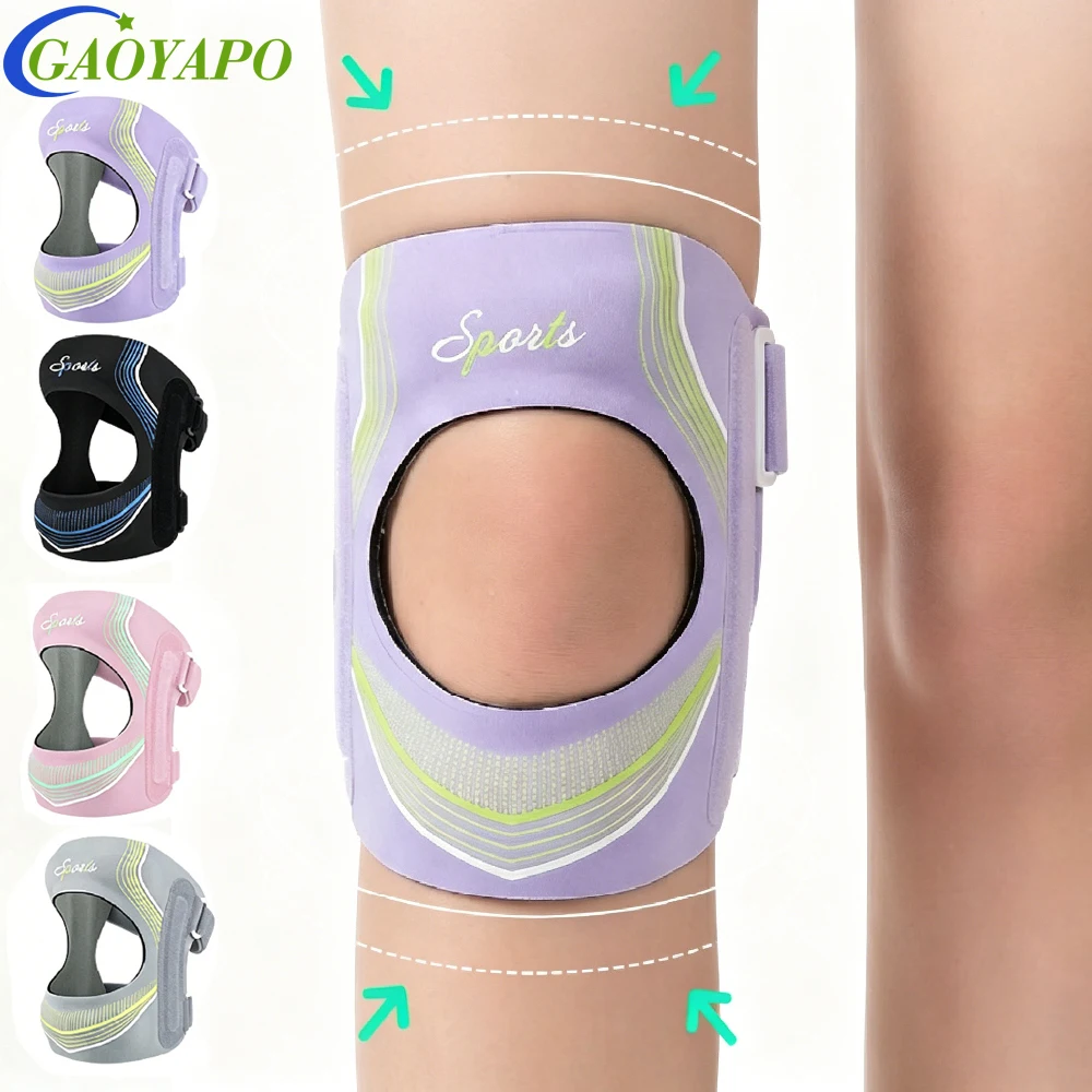 Patellar Knee Brace with Gel Pad & Side Stabilizers, Breathable Lightweight Support for Pain, Meniscus Strain,Running,Gym,Sports
