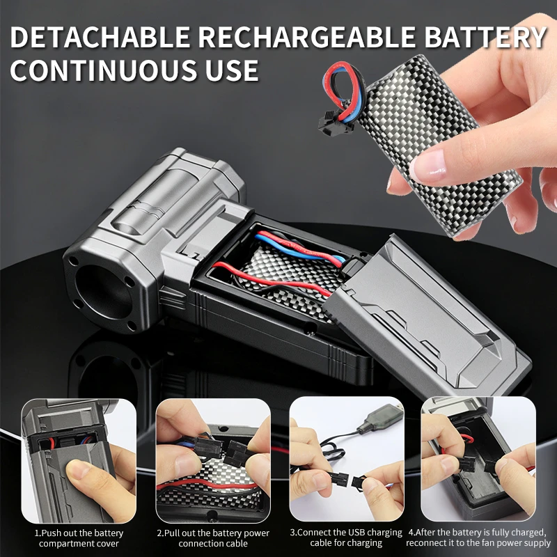 منفاخ Xiaomi Turbo Jet 1000000RPM مروحة عنيفة مع مصباح LED قابل لإعادة الشحن محمول محمول بدون فرش أداة دفع خارجية