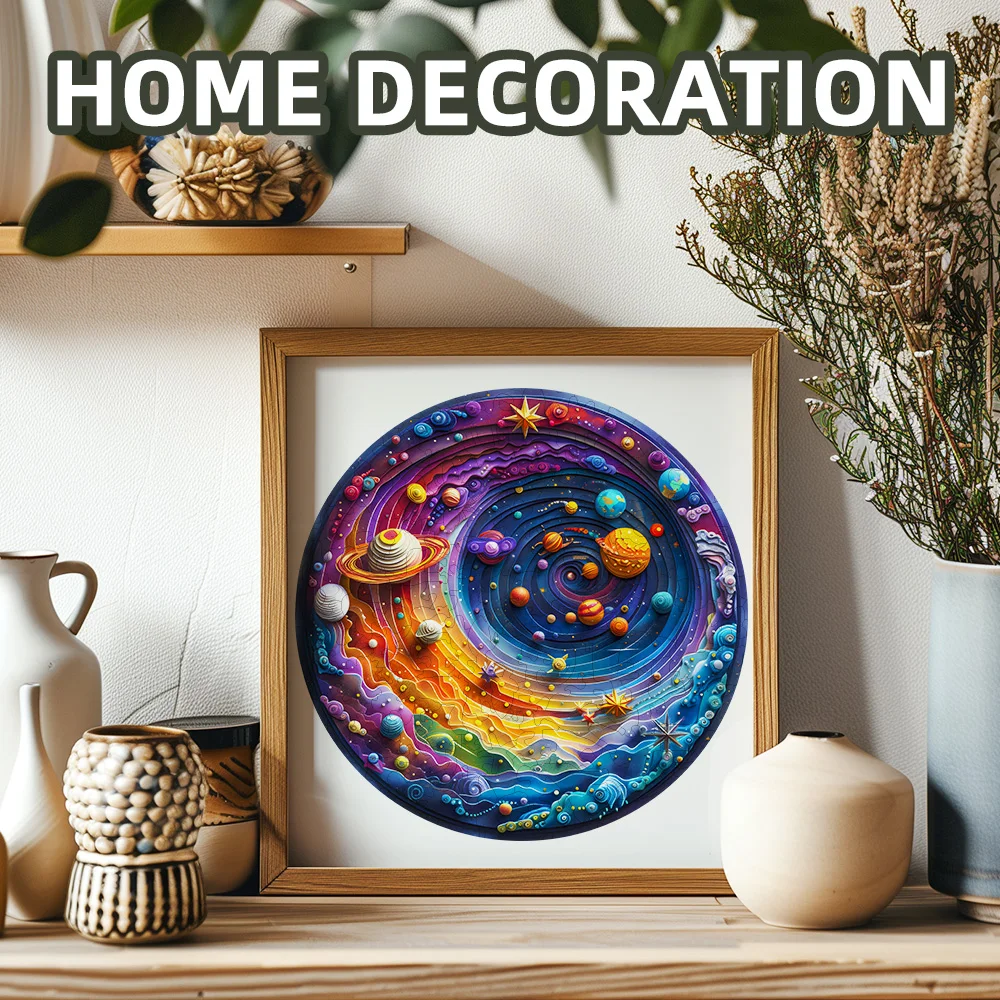 Space Planet Wooden Puzzle for Adults & Families | Irregular Shapes | Premium Family Game & Gift
