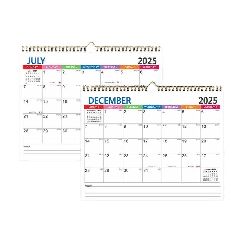 2025-2026 Calendar Wall Calendar Large Block 18 Month 2025 Calendar Annual Yearly Planner With Dates & Notes Jan 2025-Jun 2026