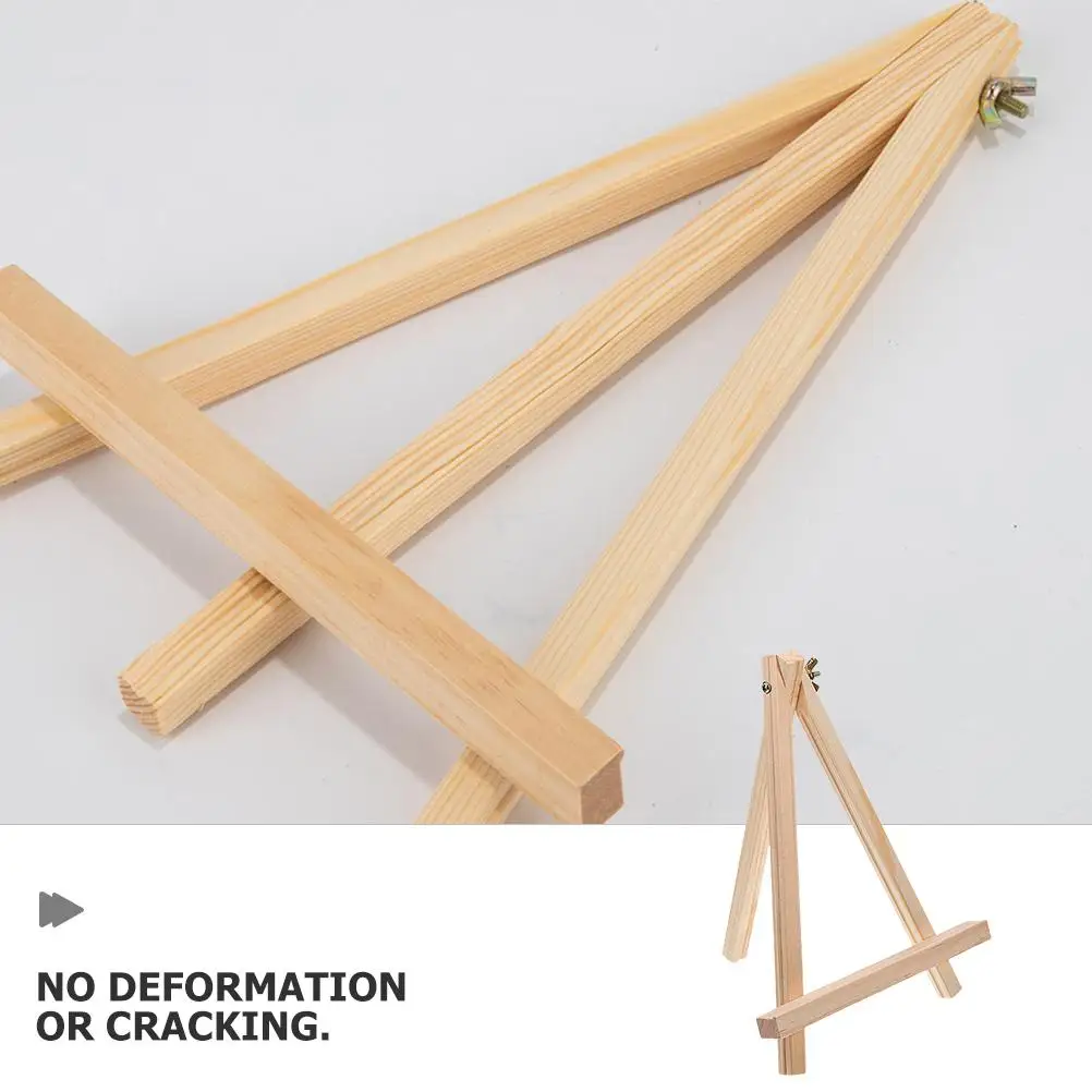 5pcs Wooden Tripod Easel Display Stand for Photo Canvas Painting Picture Frame Lightweight Foldable Reusable