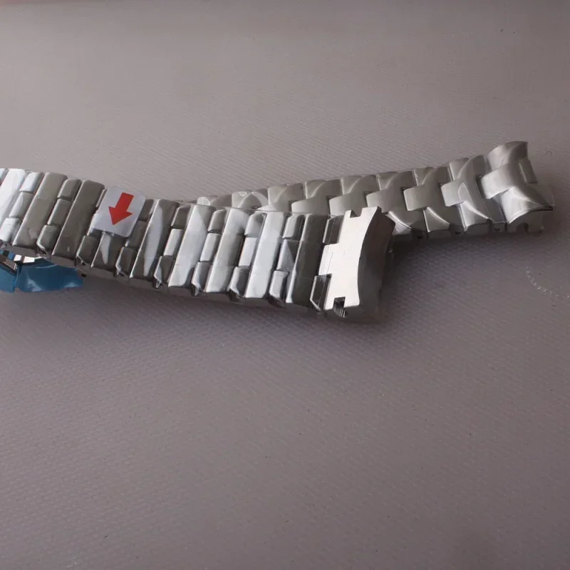 ل بانيراي حزام لومينور pam441 111 معصمه فراشة المشبك 24 مللي متر قوس واجهة الصلبة الفولاذ المقاوم للصدأ الأسود الفضة حزام الساعات