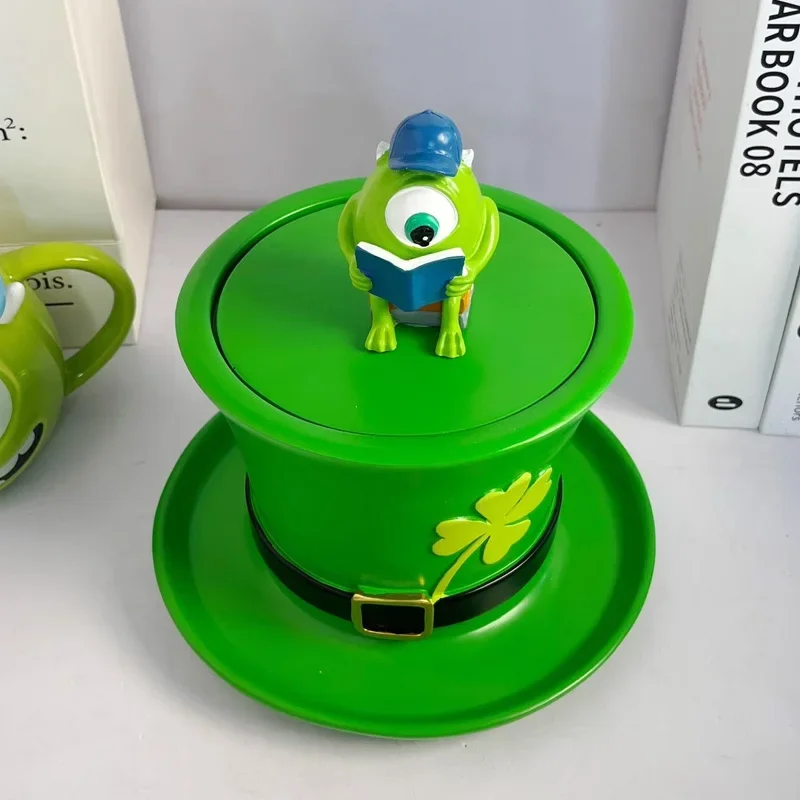 Disney Mike Monsters University Hat Design Ceramic Storage Tank Action Figure Cartoon Toy Canister Kids Brithday Christmas Gifts