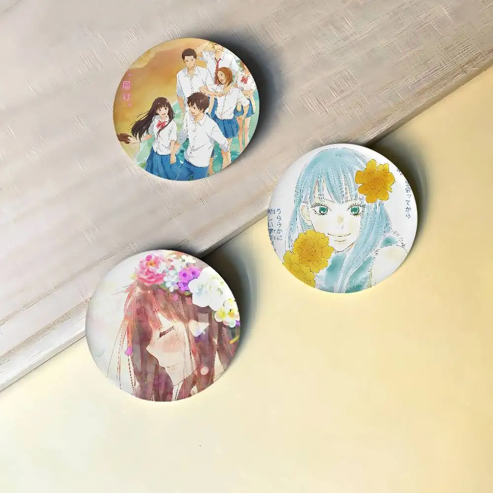 Kimi Ni Todoke From Me To You Badges Peripheral Lapel Pins Tinplate Round Brooch For Shoulder Bag Accessories Souvenir Gifts