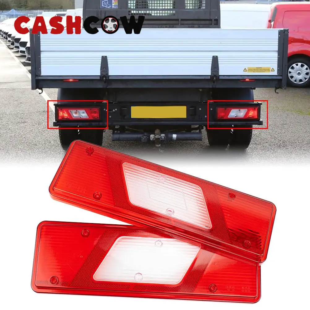 CASHCOW Rear Tail Light Lens Back Lamp Cover For Ford Transit MK8 2014-On Tipper Truck Chassis Cab Left Right Side Replacement