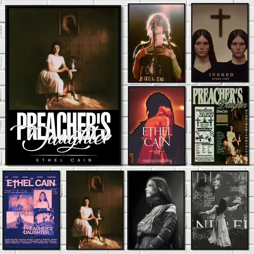 

E-Ethel cainS Painting Calligraphy Minimalist Print Canvas Poster Unframed Wall Art For Home Office Decor