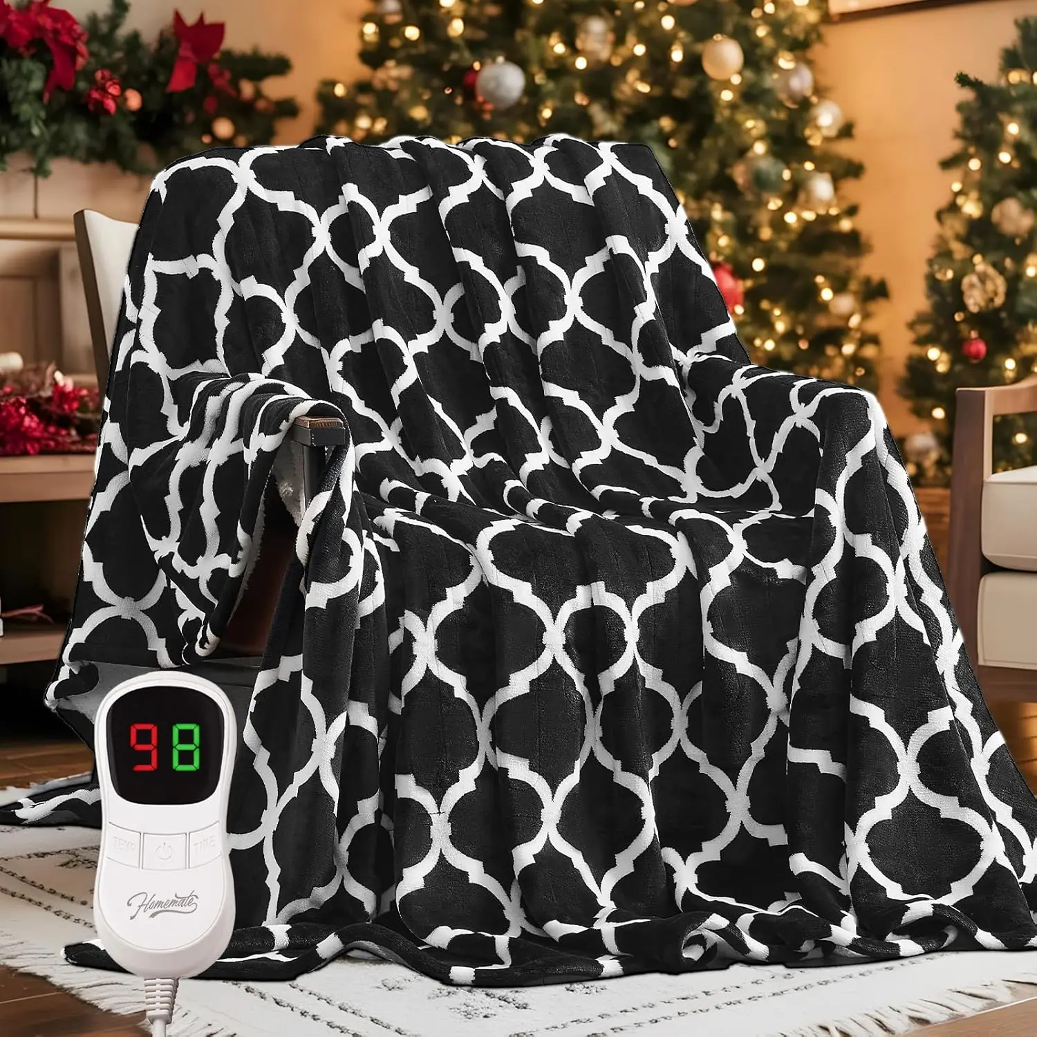 

Electric Heated Blanket Full Size 72x84 with 10 Heat Levels, Auto Shut Off, Ultra Soft Flannel & ETL Safety