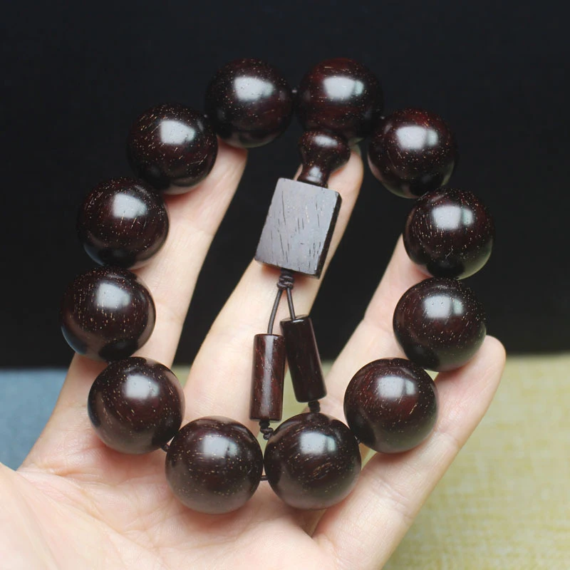 Full gold star Indian small-leaf rosewood bracelet 20mm, same material, smooth grain bracelet, rosewood bracelet with square tag