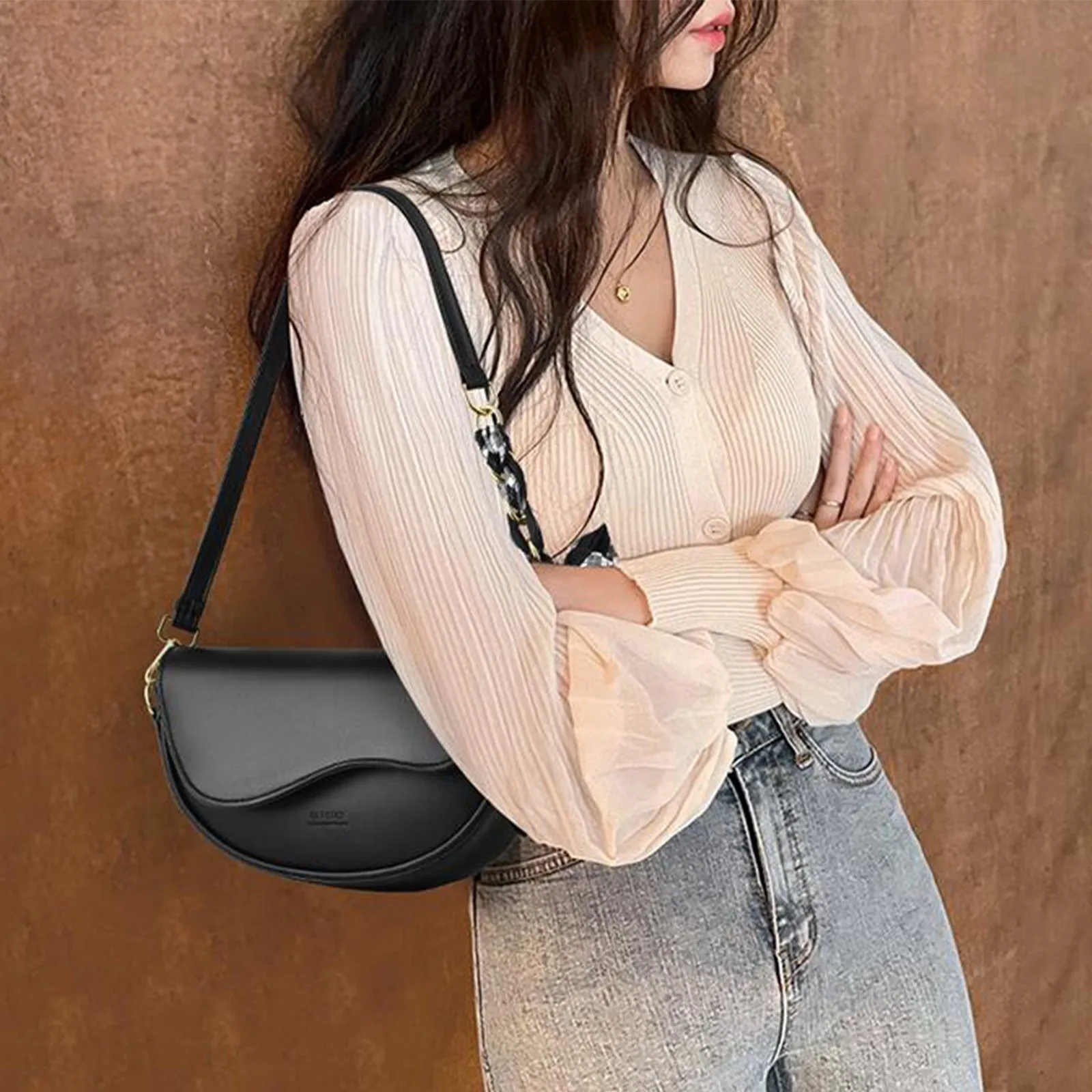 Bolsos cruzados para mujer, bolso cruzado informal, bolso de hombro con correa ajustable, bolso cuadrado pequeño, bolso de mano Retro ligero para mujer