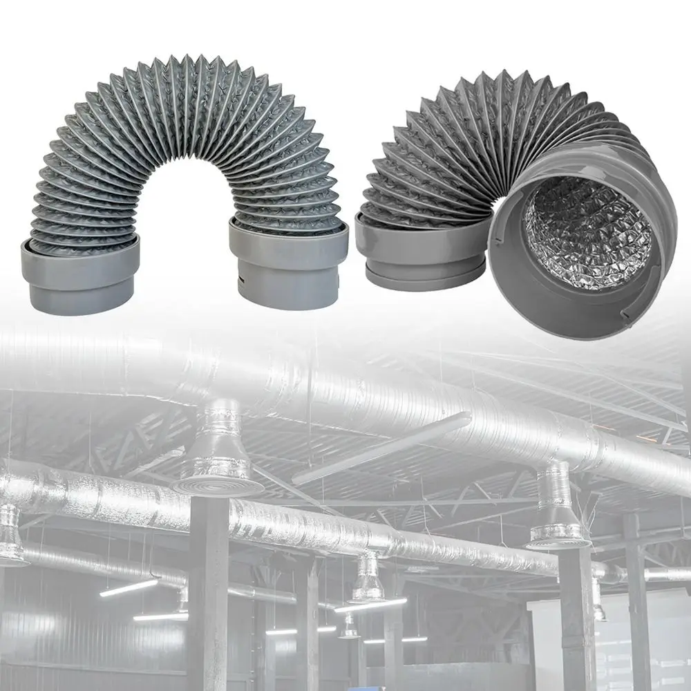 Manguera de conexión de conducto de ventilación de aire de repuesto, conector de manguera de ventilación suave telescópico con tapa, tubo de escape para sistema de aire fresco