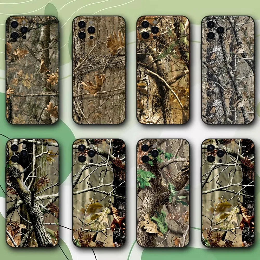 Military Camouflage Phone Case For iPhone 15,14,13,12,11,Pro,X,XS,Max,XR,Plus,Mini Soft Black Cover