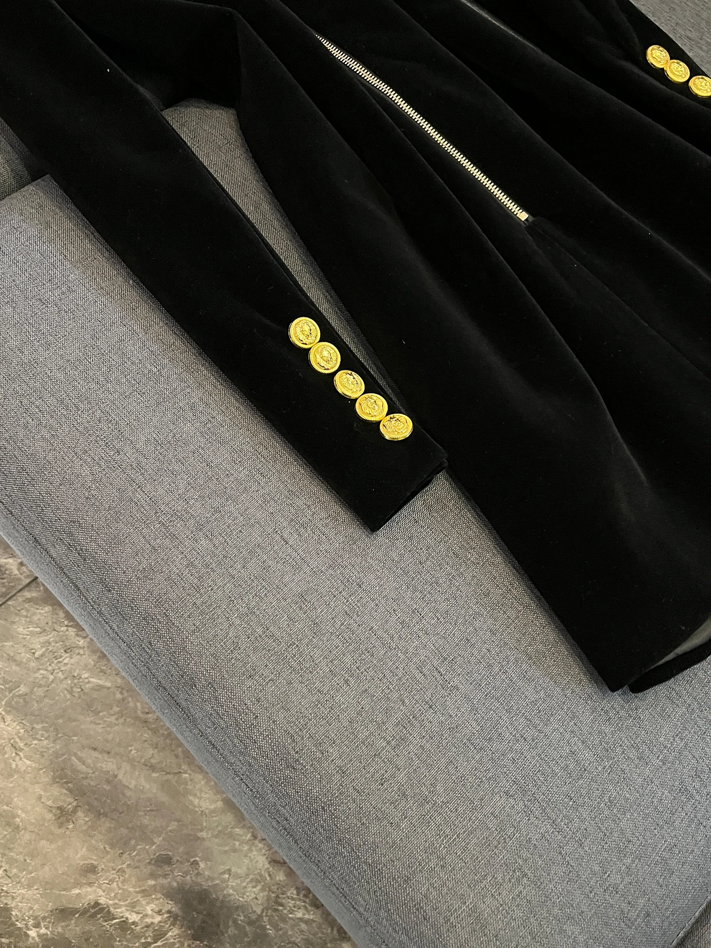 Ele velours tissu Long Sve v-ne coupe ajustée t-shirt bouton costume pour femme Dr Classy trajet Sle vêtements toutes saisons