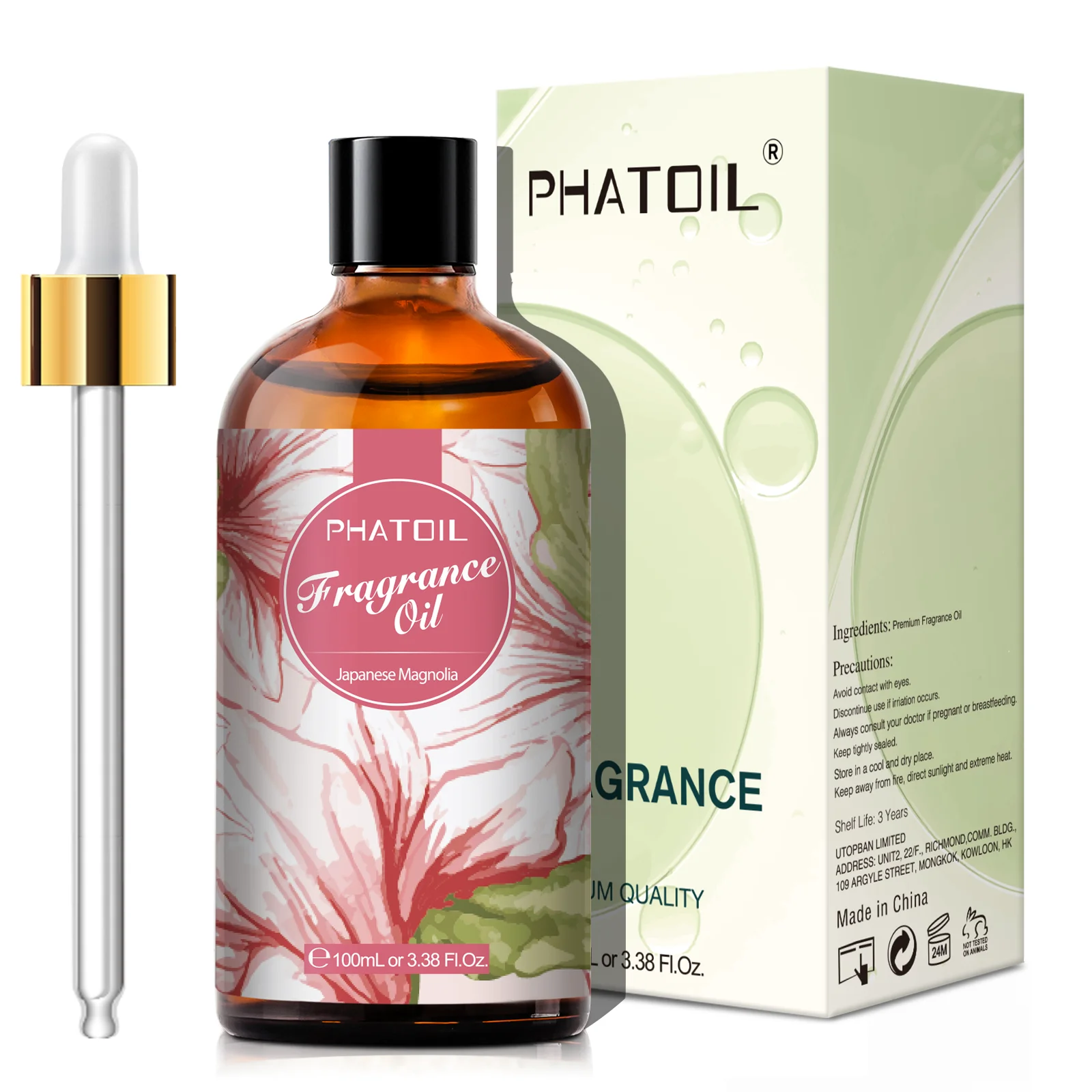 PHATOIL 100ml Fragrance Oil for Candle Soap Lip Balm Aromatherapy Making Baby Powder Coffee White Musk Palmarosa Bubble Gum