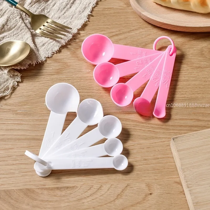 5Pcs/1set Measuring Spoons Set Measuring Cups Set Tea Coffee Measuring Tools Liquid Cake Flour Baking Cooking  Accessories