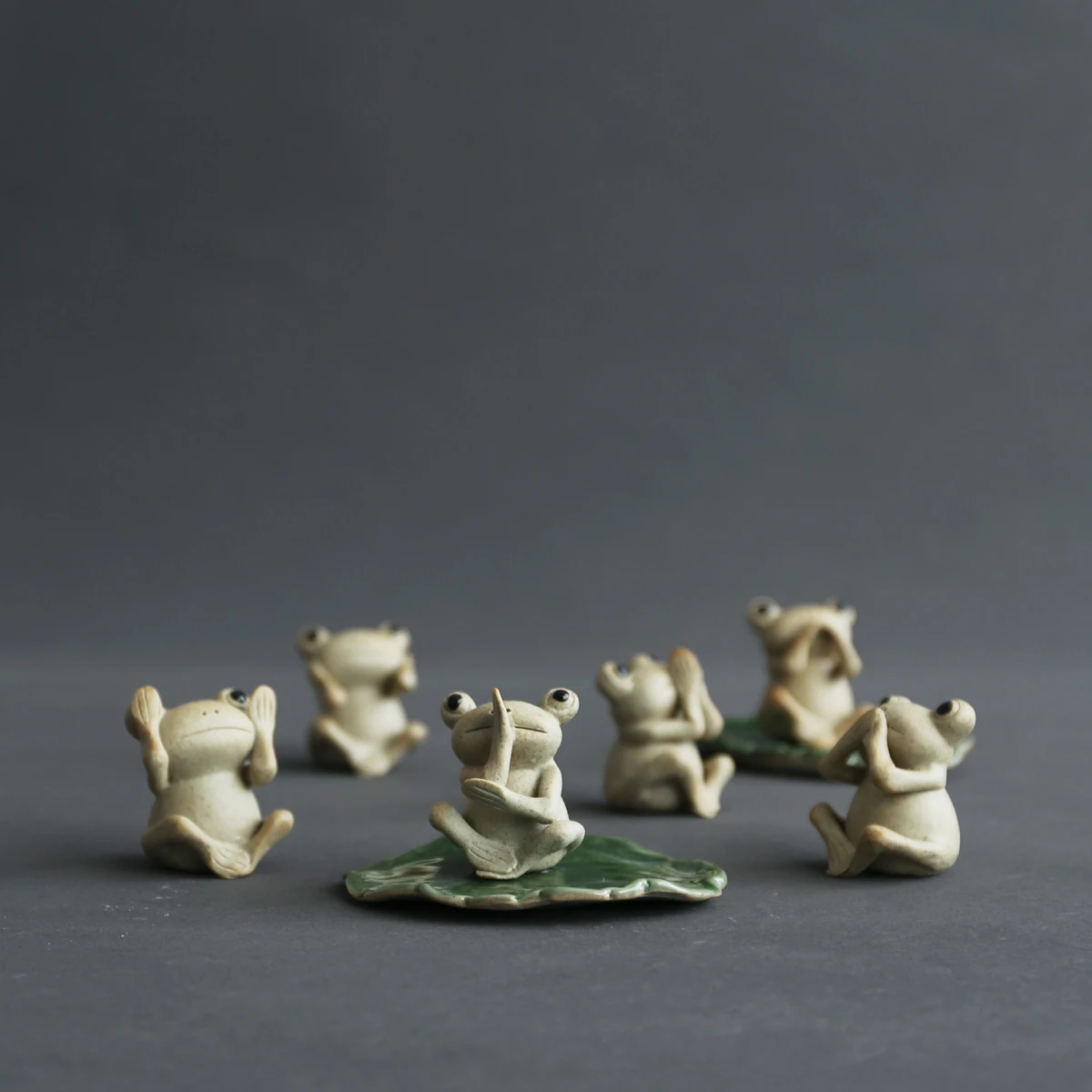 

Ceramic Tea Pet Frog Zen Cute Animal Figurine Tea Sets Decoration, Gongfu Tea Accessories