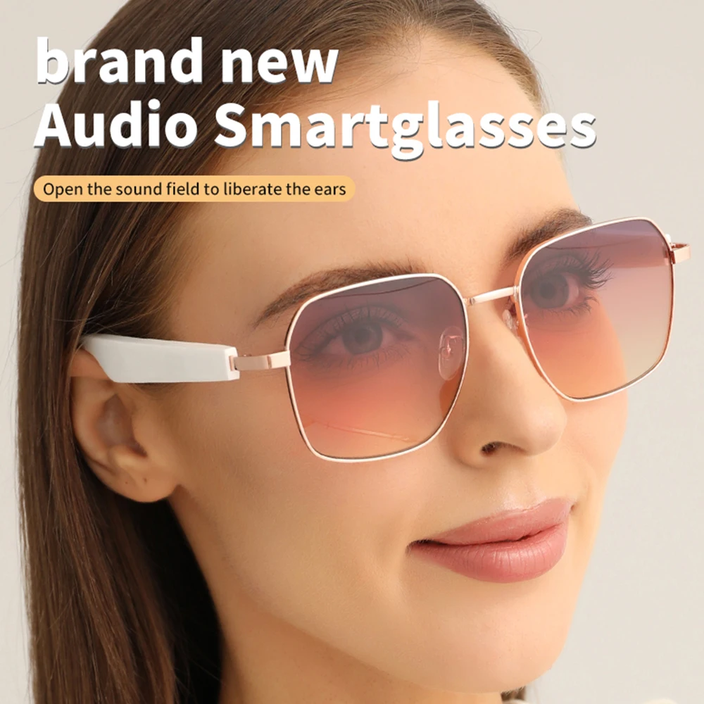 MZ02 Smart Glasses with Voice Call UV Protection Voice Assistant Navigation Outdoor Sports Wearable Headset