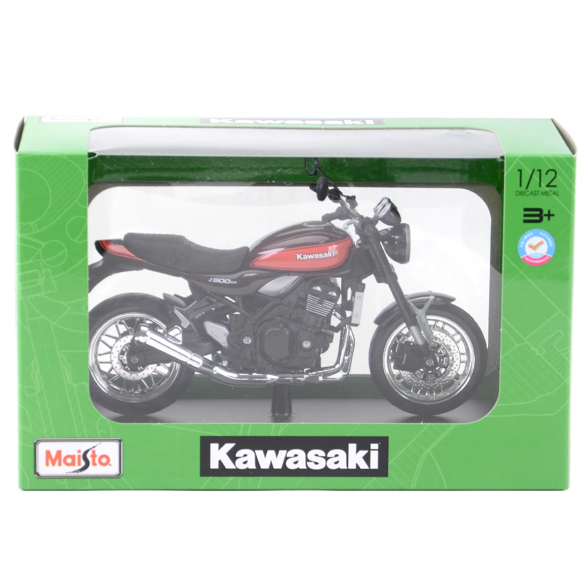 

Maisto 1:12 Kawasaki Z900RS с подставкой, литые автомобили, коллекционные хобби, модель мотоцикла, игрушки