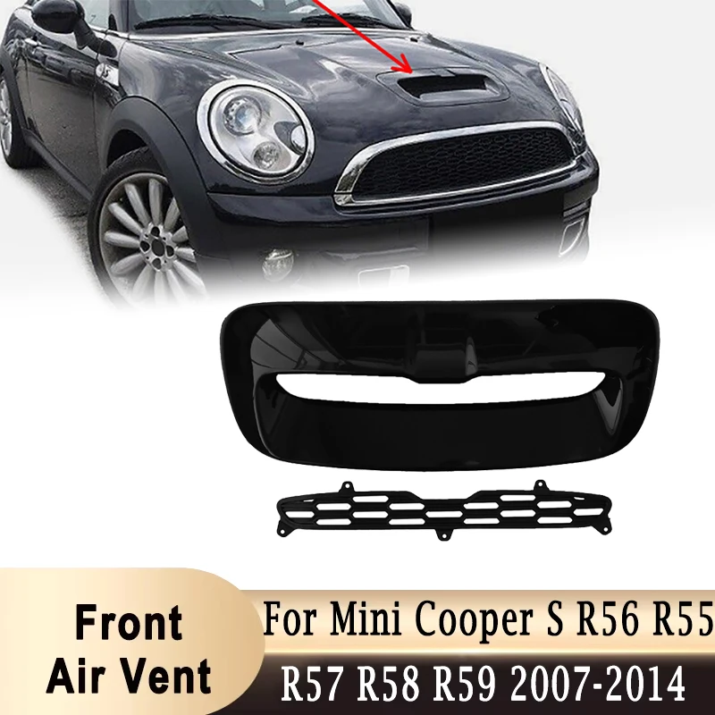 For Mini Cooper S R56 R55 R57 R58 R59 2007-2014 Front Air Vent Outlet Cover Mesh Upper Engine Hood Bonnet Scoop Intake Grille